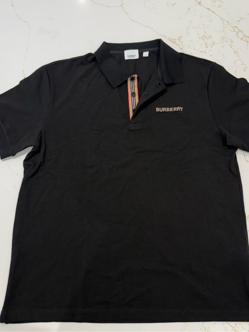 Burberry Hartford Polo Shirt Black Size Large